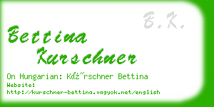 bettina kurschner business card